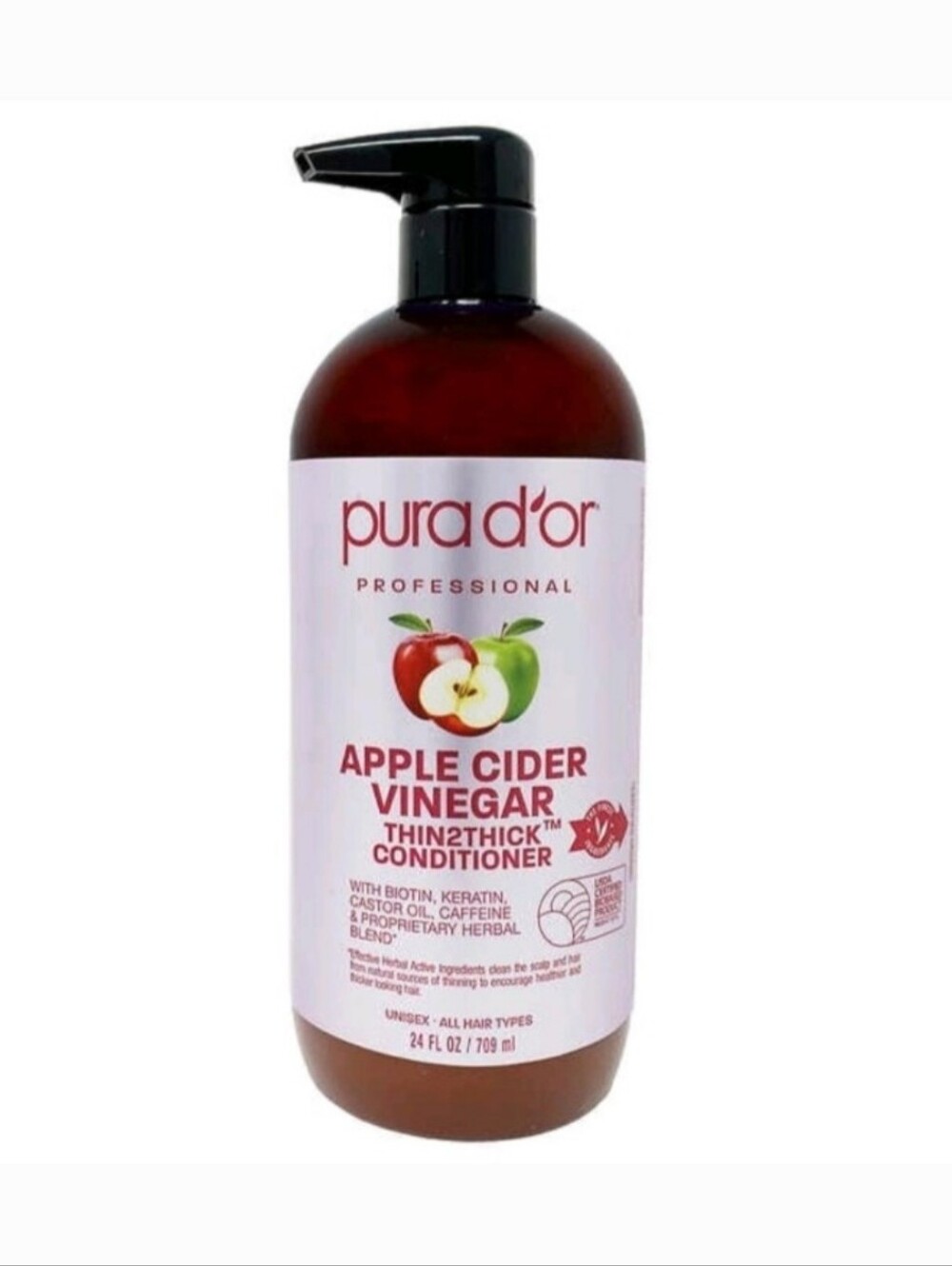 NEW Pura D'or Apple Cider Vinegar Thin2Thick Clarifying and Detoxing Conditioner